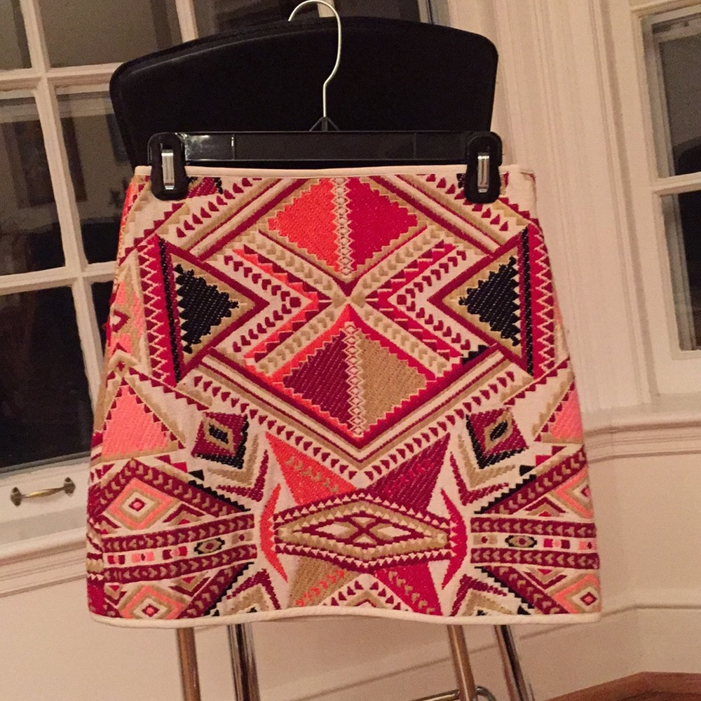 Topshop Pattern Skirt - US 2